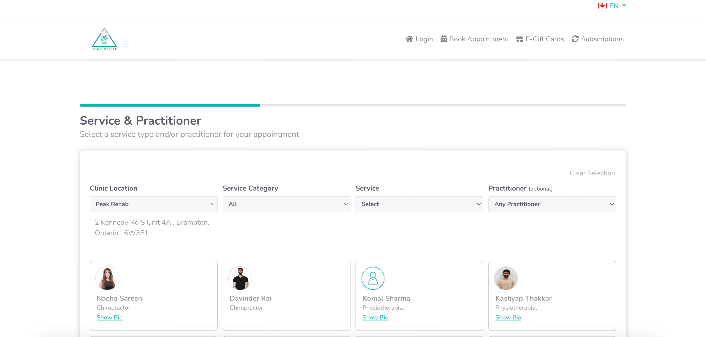 Booking / enquiry journey